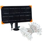*NEW* TrueTwinkle® Pure White LED Solar Mini Lights 100 Light String 4" Spacing White Wire