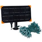 *NEW* TrueTwinkle® Warm White LED Solar Mini Lights 100 Light String 4" Spacing Green Wire