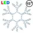 15" LED Rope Light Snowflake-Cool White 