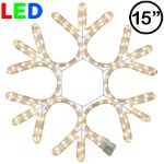15" LED Rope Light Snowflake-Warm White