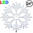 24" Fancy LED Snowflake-Pure White 