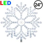 24" Fancy LED Snowflake-Pure White 