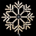 24" Fancy Warm White LED Snowflake