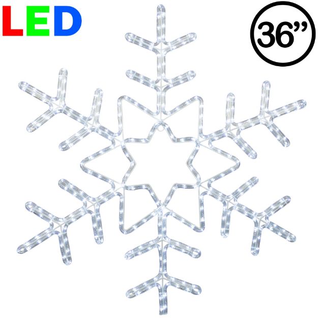 36" Deluxe LED Snowflake Pure White