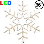 36" Deluxe LED Snowflake Warm White