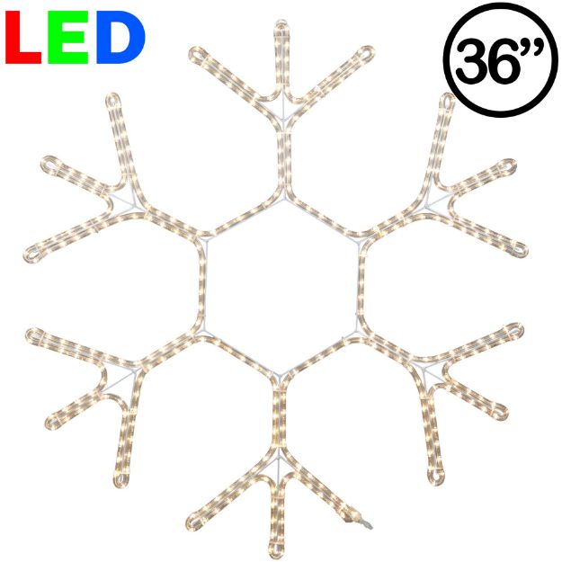 36" LED Snowflake Warm White