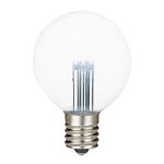 5 Pack Pure White LED G50 Globe Bulbs