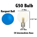 5 Pack Warm White LED G50 Globe Bulbs