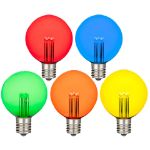 Multi Colored LED G50 Globe Bulbs - 25pk
