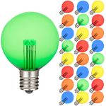 Multi Colored LED G50 Globe Bulbs - 25pk