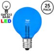 Blue - G40 - Glass LED Replacement Bulbs - 25 Pack