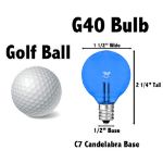 Blue - G40 - Glass LED Replacement Bulbs - 25 Pack