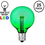 Green - G40 - Glass LED Replacement Bulbs - 25 Pack