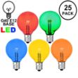 Multi Colored - G40 - Glass LED Replacement Bulbs - 25 Pack
