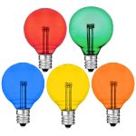 Multi Colored - G40 - Glass LED Replacement Bulbs - 25 Pack