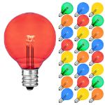 Multi Colored - G40 - Glass LED Replacement Bulbs - 25 Pack