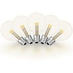 Warm White - G40 Glass LED Replacement Bulbs - 25 Pack