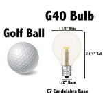 Warm White - G40 Glass LED Replacement Bulbs - 25 Pack