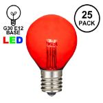 Red - G30 Glass LED Replacement Bulbs - 25 Pack