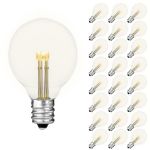 Warm White - G40 Glass LED Replacement Bulbs - 25 Pack