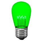 Green S14 LED Medium Base e26 Bulbs w/ 9 LEDs - 25pk