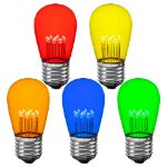 Multi S14 LED Medium Base e26 Bulbs w/ 9 LEDs - 25pk
