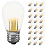 Warm White S14 LED Medium Base e26 Bulbs w/ 9 LEDs - 25pk