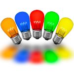 5 Pack Multi S14 LED Medium Base e26 Bulbs w/ 9 LEDs