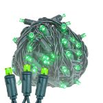 Commercial Grade Wide Angle 50 LED Green 25' Long on Green Wire