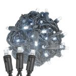 Commercial Grade Wide Angle 50 LED Pure White 25' Long on Black Wire