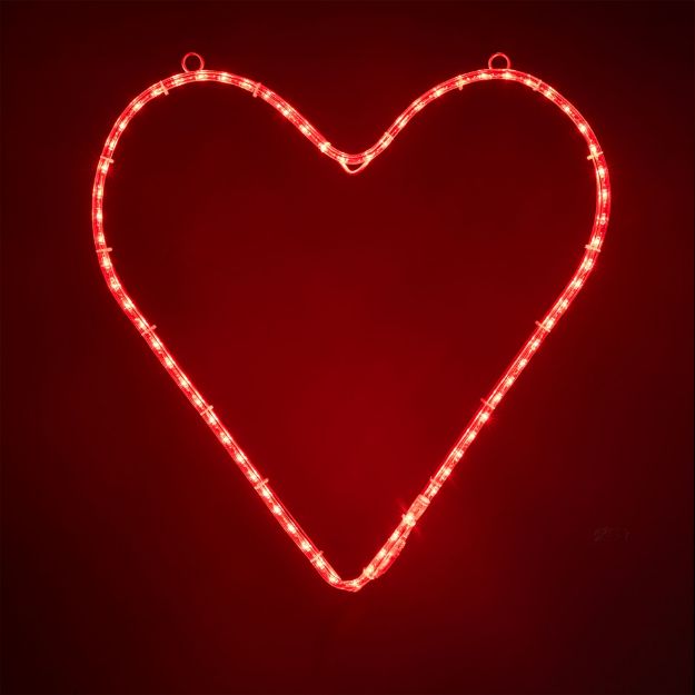 23" Heart LED Rope Light Motif