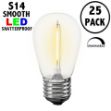 Warm White S14 LED Plastic Filament Medium Base e26 Bulbs  - 25pk