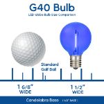Blue - G40 - Plastic Filament LED Replacement Bulbs - 25 Pack