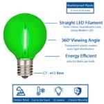 Green - G40 - Plastic Filament LED Replacement Bulbs - 25 Pack