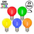 Multi - G40 - Plastic Filament LED Replacement Bulbs - 25 Pack
