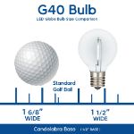 Pure White - G40 - Plastic Filament LED Replacement Bulbs - 25 Pack