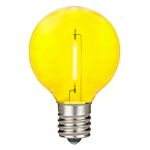 Yellow - G40 - Plastic Filament LED Replacement Bulbs - 25 Pack