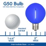 Multi LED G50 Plastic Filament LED Globe Bulbs - 25pk
