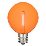 Orange LED G50 Plastic Filament LED Globe Bulbs - 25pk