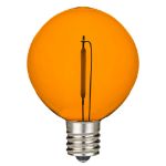 Orange LED G50 Plastic Filament LED Globe Bulbs - 25pk