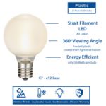 Frosted White - G40 - Plastic Filament LED Replacement Bulbs - 25 Pack