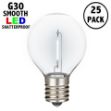 Pure White - G30 - Plastic Filament LED Replacement Bulbs - 25 Pack