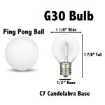 Pure White - G30 - Plastic Filament LED Replacement Bulbs - 25 Pack