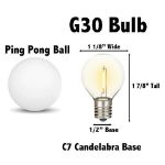 Warm White - G30 - Plastic Filament LED Replacement Bulbs - 25 Pack