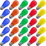 Multi Color Diamond Faceted S14 LED Medium Base - 25pk