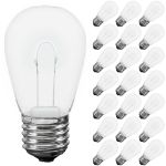 Pure White S14 U-Shaped LED Plastic Flex Filament Replacement Bulbs 25 Pack