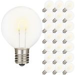 Warm White G50 U-Shaped LED Glass Flex Filament Replacement Bulbs 25 Pack