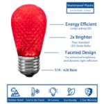 Multi Color Diamond Faceted S14 LED Medium Base - 25pk
