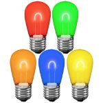 Multi Colored S14 U-Shaped LED Glass Flex Filament Replacement Bulbs 25 Pack