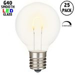 Warm White G40 U-Shaped LED Glass Flex Filament Replacement Bulbs 25 Pack